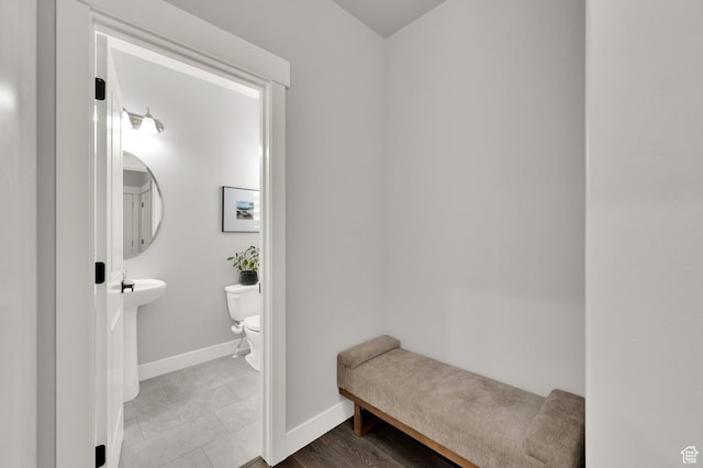 6729 W Dry Peak Dr, Herriman, UT 84096 - half bath featuring baseboards and tile patterned flooring