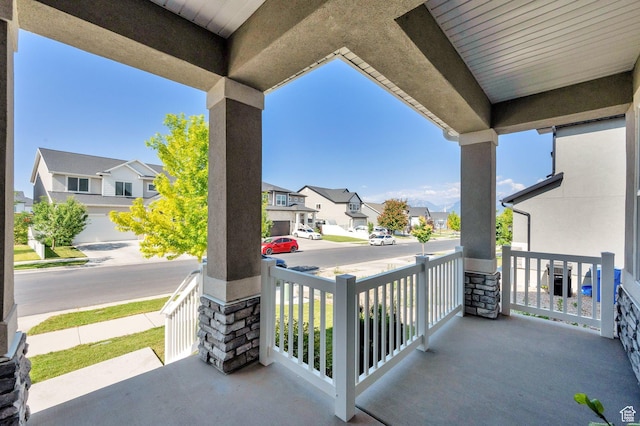 6729 W Dry Peak Dr, Herriman, UT 84096 - porch featuring a residential view