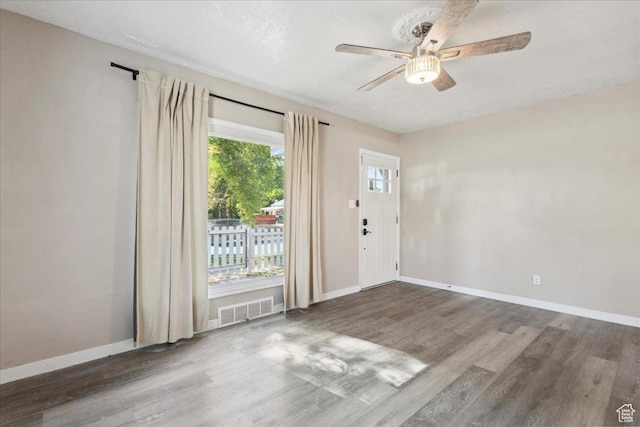 2692 S Monroe Blvd E, Ogden, UT 84401 - entryway featuring wood finished floors and ceiling fan