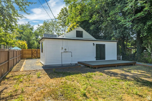 1804 S Park St, Salt Lake City, UT 84105 - back of house with a wooden deck and a fenced backyard