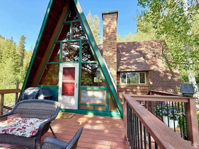 10215 E Moose Rd Unit 1, Brighton, UT 84121 - wooden deck featuring area for grilling