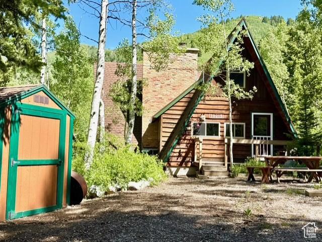 10215 E Moose Rd Unit 1, Brighton, UT 84121 - view of front of home featuring a shed and stairway
