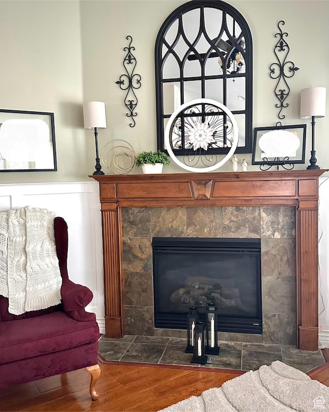 2242 N 2500 W, Lehi, UT 84043 - detailed view of wood finished floors and a fireplace