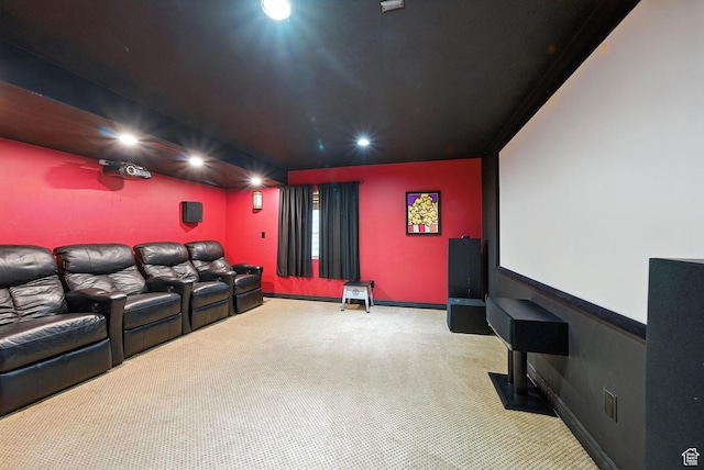 3072 W Current Creek Dr, South Jordan, UT 84095 - carpeted home theater room featuring recessed lighting and baseboards