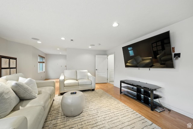 3072 W Current Creek Dr, South Jordan, UT 84095 - living area featuring wood finished floors and recessed lighting
