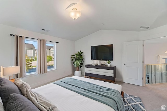 194 N Valcrest Dr, Saratoga Springs, UT 84045 - bedroom with lofted ceiling and carpet