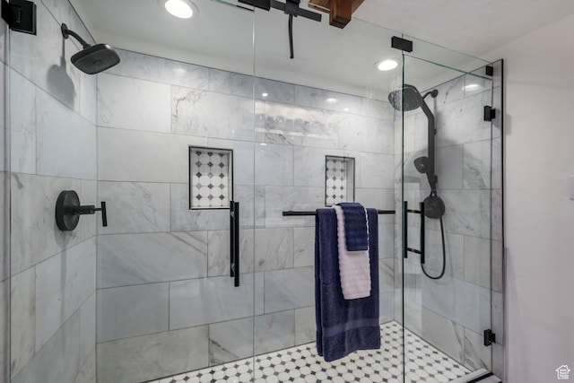 1918 E Ramona Ave S, Salt Lake City, UT 84108 - full bath with a shower stall and recessed lighting