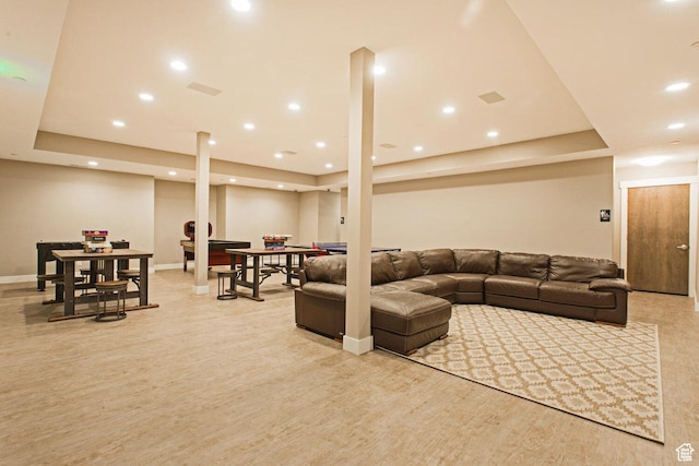 1044 S 2800 E, Spanish Fork, UT 84660 - living area featuring a raised ceiling and recessed lighting