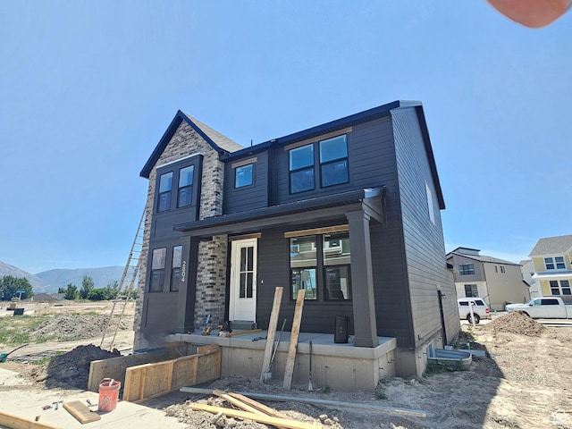 2804 W 2710 N Unit 87, Plain City, UT 84404 - view of front facade with covered porch and a mountain view