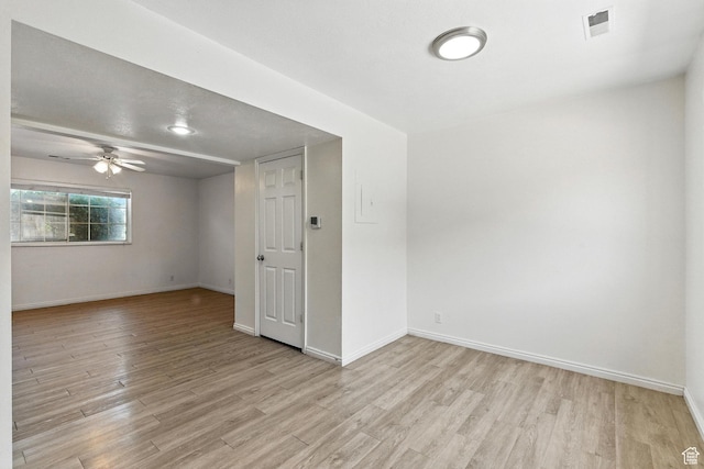 1731 W 800 N, Pleasant Grove, UT 84062 - empty room with light wood-style flooring and a ceiling fan