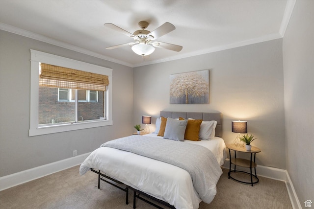1143 E 1300 S, Salt Lake City, UT 84105 - carpeted bedroom featuring ornamental molding and a ceiling fan