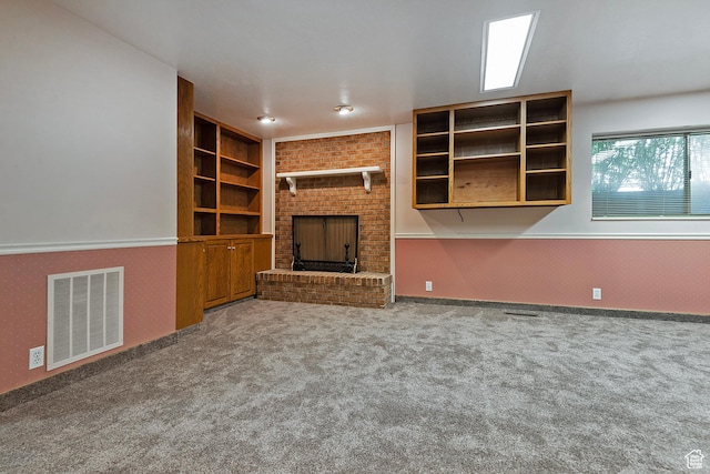 1814 E 9800 S, Sandy, UT 84092 - unfurnished living room featuring a fireplace and carpet floors