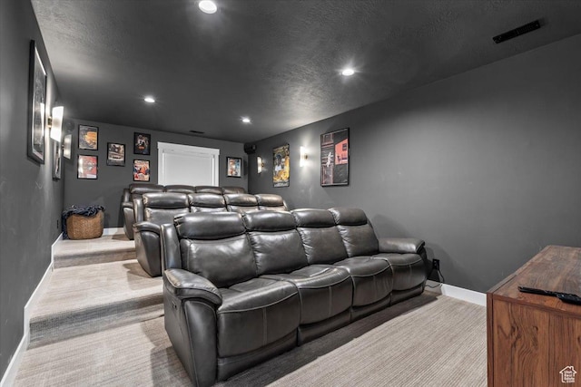 10262 N Yorkshire Cir, Highland, UT 84003 - carpeted cinema with recessed lighting and a textured ceiling