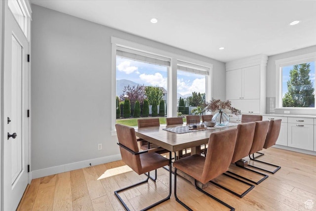 10262 N Yorkshire Cir, Highland, UT 84003 - dining space featuring healthy amount of natural light, light wood-type flooring, and recessed lighting