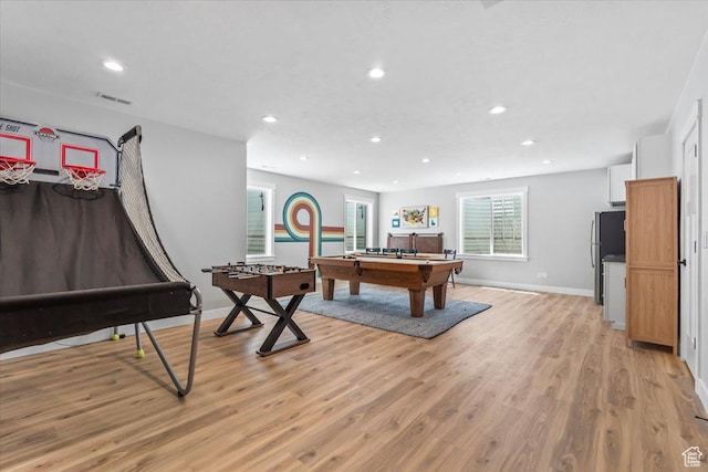 10262 N Yorkshire Cir, Highland, UT 84003 - playroom featuring recessed lighting, light wood-type flooring, and billiards table