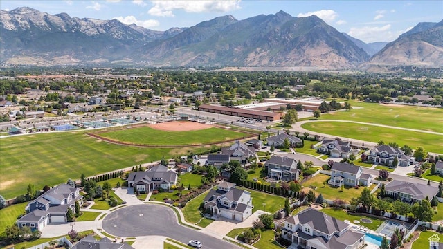 10262 N Yorkshire Cir, Highland, UT 84003 - aerial view of residential area featuring a mountainous background