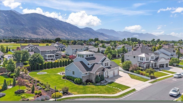 10262 N Yorkshire Cir, Highland, UT 84003 - aerial view of residential area with a mountainous background