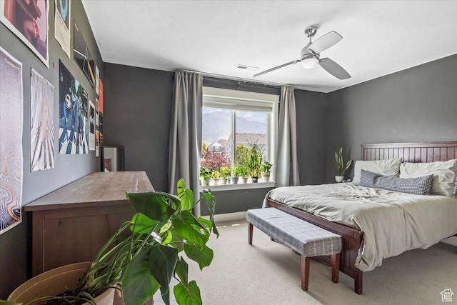 10262 N Yorkshire Cir, Highland, UT 84003 - carpeted bedroom with a ceiling fan