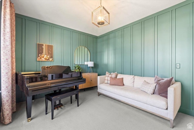 10262 N Yorkshire Cir, Highland, UT 84003 - living area with a decorative wall and light colored carpet