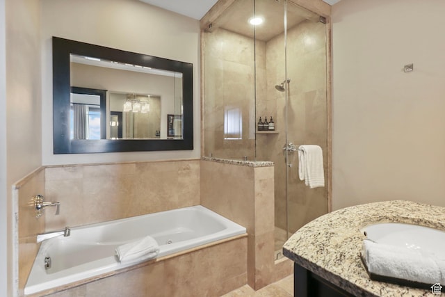 2100 W Frostwood Blvd Unit 5164, Park City, UT 84098 - full bathroom featuring a shower stall, vanity, and a bath