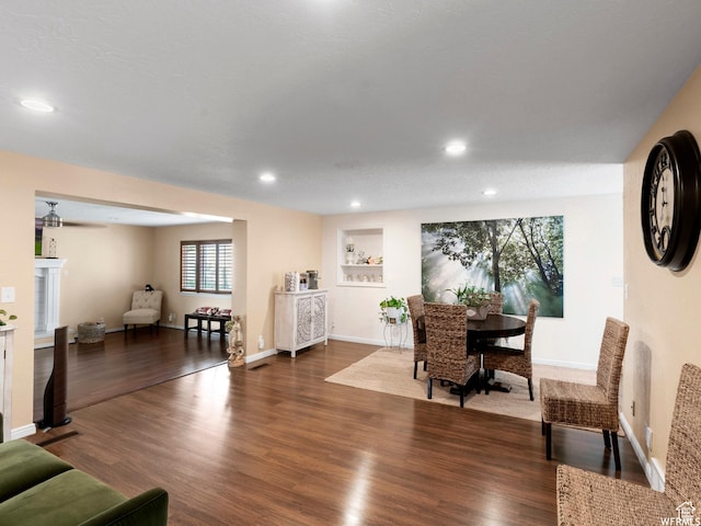 1034 E 1st St S, Ogden, UT 84404 - dining area with wood finished floors and recessed lighting