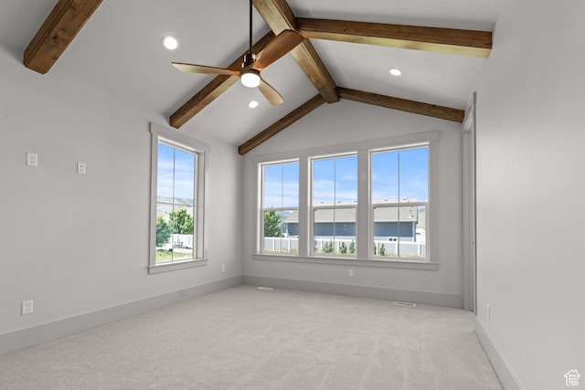 177 E 475 S, Mantua, UT 84324 - empty room featuring recessed lighting, ceiling fan, and light carpet