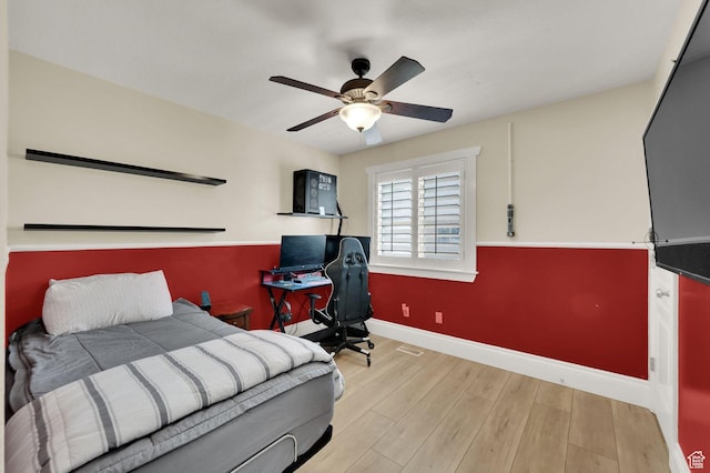 1788 N 925 E, North Ogden, UT 84414 - bedroom with wood finished floors and a ceiling fan
