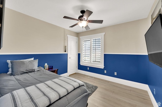 1788 N 925 E, North Ogden, UT 84414 - bedroom with wood finished floors and ceiling fan