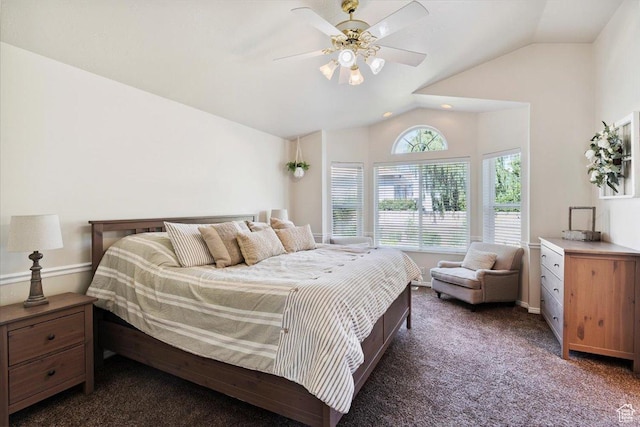 7258 S Mel Helen Way, West Jordan, UT 84084 - carpeted bedroom with lofted ceiling and a ceiling fan