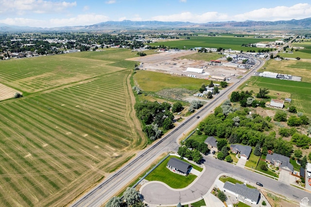 831 N Brookside Dr, Preston, ID 83263 - aerial overview of property's location featuring a mountain backdrop