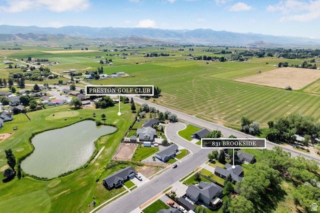 831 N Brookside Dr, Preston, ID 83263 - bird's eye view of a water and mountain view