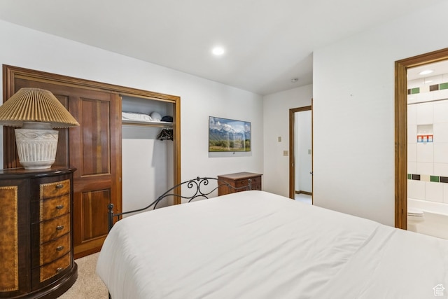 954 Empire Ave, Park City, UT 84060 - bedroom featuring a closet, ensuite bathroom, and recessed lighting