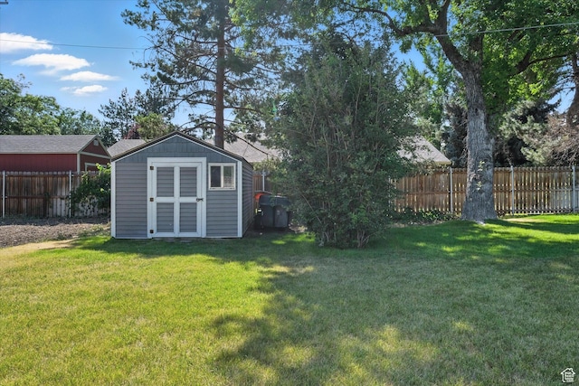 434 River Heights Blvd, River Heights, UT 84321 - fenced backyard featuring a shed