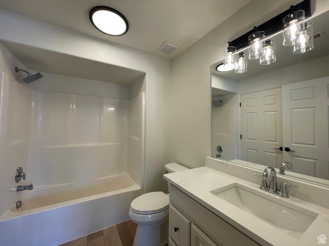 8176 N Cedar Springs Rd Unit V3, Eagle Mountain, UT 84005 - full bathroom featuring wood finished floors, vanity, and shower / bathtub combination