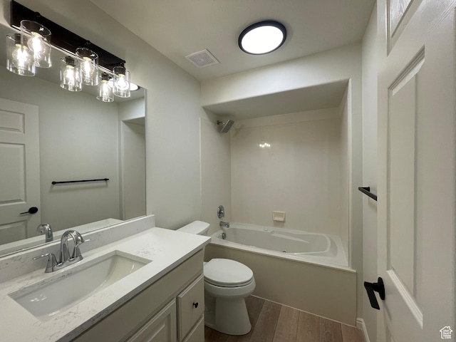 8176 N Cedar Springs Rd Unit V3, Eagle Mountain, UT 84005 - full bathroom with vanity, wood finished floors, and bathtub / shower combination