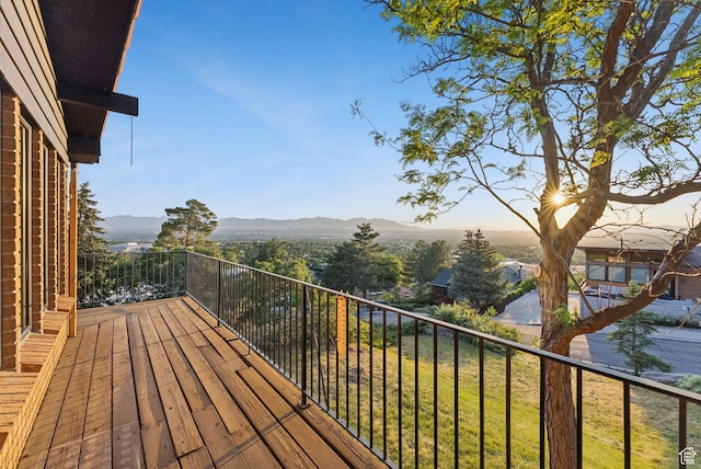 3327 S Crestwood Dr, Salt Lake City, UT 84109 - deck with a mountain view
