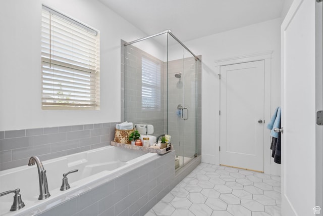 11571 S Skyward Rd W, South Jordan, UT 84009 - full bath featuring a bath, a shower stall, and tile patterned floors