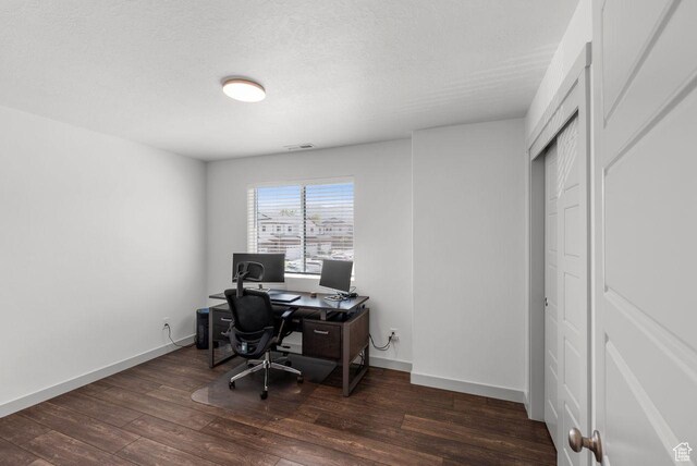 22 W Orchard Ln Unit 202, Bountiful, UT 84010 - home office featuring dark wood-style floors and baseboards