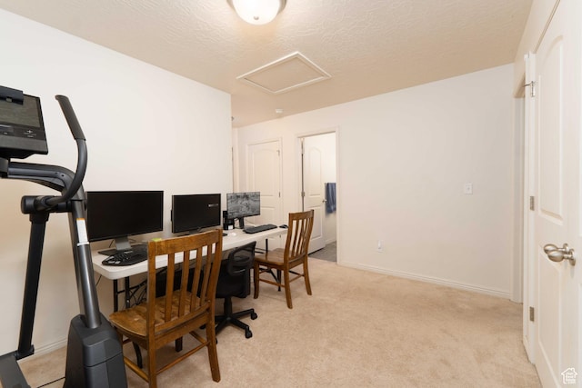 392 E 700 S Unit H, Vernal, UT 84078 - office featuring attic access, light colored carpet, and a textured ceiling