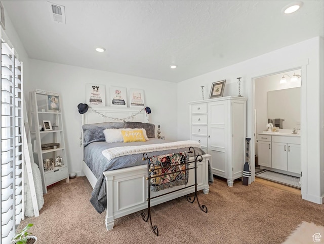 3794 W Orinda Dr, Lehi, UT 84043 - bedroom featuring carpet, recessed lighting, and ensuite bath
