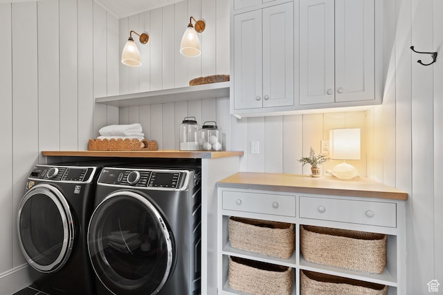 926 E Autumn Dr, Brian Head, UT 84719 - laundry area with washing machine and clothes dryer and cabinet space