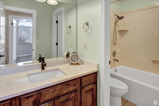 4595 W 1650 N, West Point, UT 84015 - full bath with vanity, shower / bath combination, and tile patterned floors