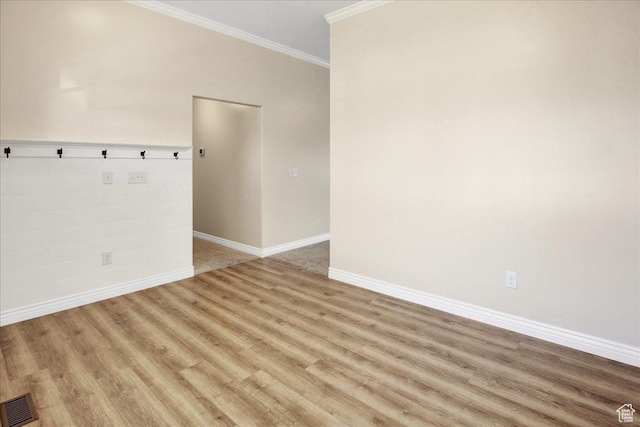 4595 W 1650 N, West Point, UT 84015 - spare room featuring ornamental molding and light wood-style floors