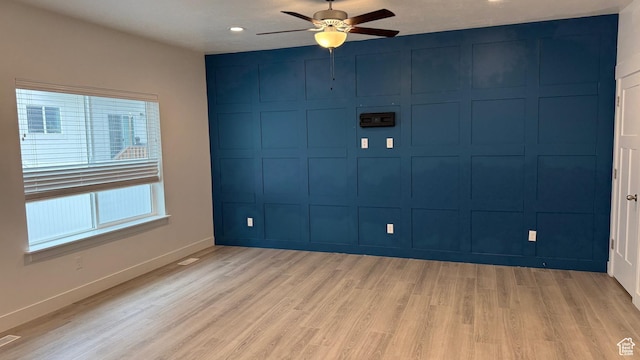 427 E 340 N, Vineyard, UT 84059 - spare room with a ceiling fan, light wood-style flooring, and recessed lighting