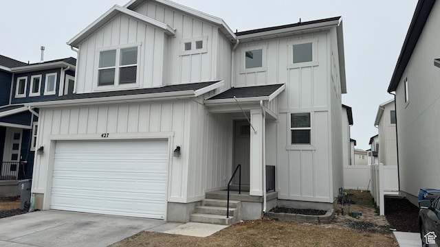 427 E 340 N, Vineyard, UT 84059 - view of front facade with board and batten siding, a garage, and driveway