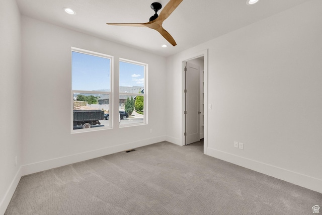 761 W 880 N, American Fork, UT 84003 - carpeted spare room with recessed lighting and a ceiling fan