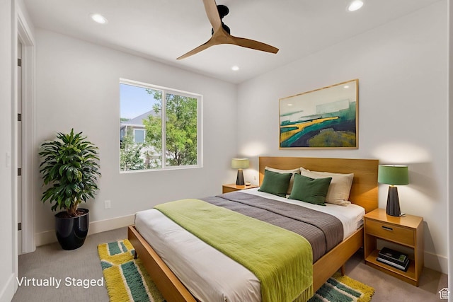 761 W 880 N, American Fork, UT 84003 - bedroom with carpet, recessed lighting, and a ceiling fan