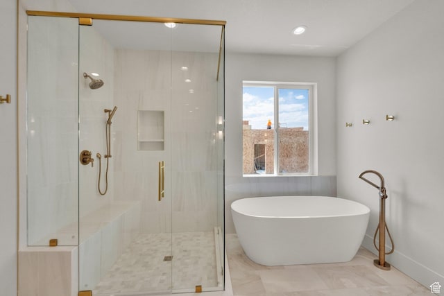 761 W 880 N, American Fork, UT 84003 - bathroom featuring a freestanding bath and a shower stall