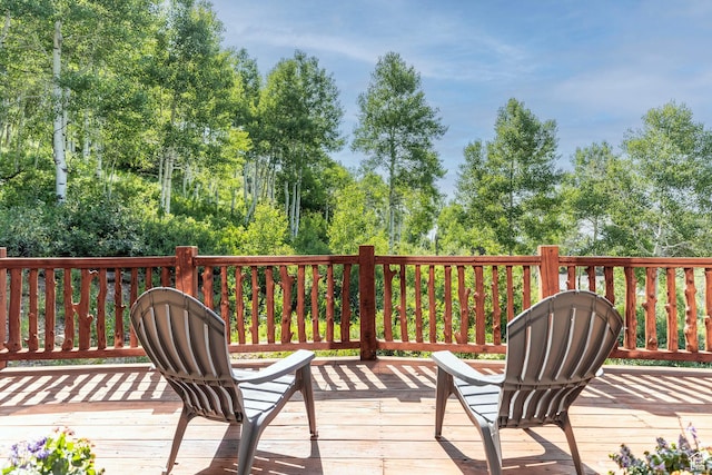 1796 W Tollgate Canyon Rd, Wanship, UT 84017 - wooden terrace featuring view of scattered trees