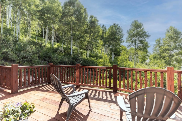 1796 W Tollgate Canyon Rd, Wanship, UT 84017 - deck featuring view of wooded area